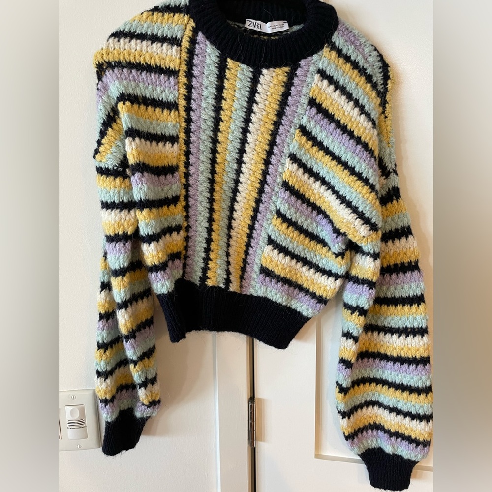 Zara Striped Knit Sweater | Size S
